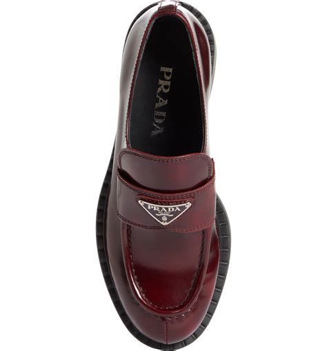 prada creepers silver|Prada Triangle Logo Platform Loafer (Women) .